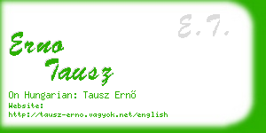 erno tausz business card